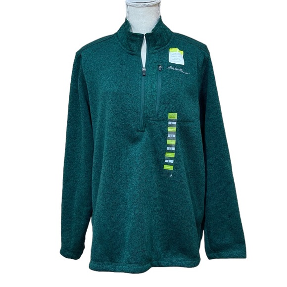 Eddie Bauer Other - NWT EDDIE BAUER Men’s Green Long Sleeve Pullover Sweater Fleece Size XL